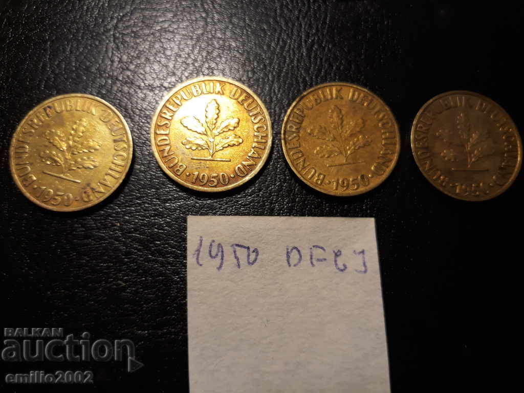 10 Pfennig BDR DFGJ 1950 with price € 1.02 | 1.99 BGN 10 Pfennig BDR DFGJ 1950 with price € 1.02 | 1.99 BGN