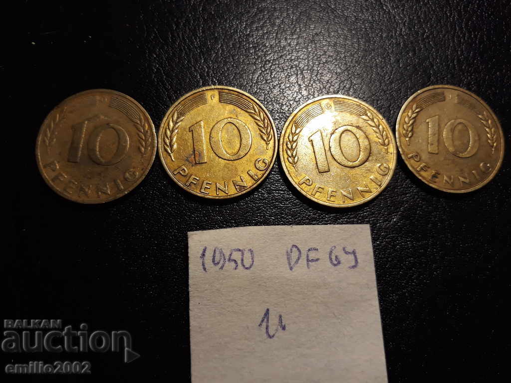 10 Pfennig BDR DFGJ 1950g