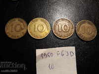 10 Pfennig BDR DFGJ 1950g