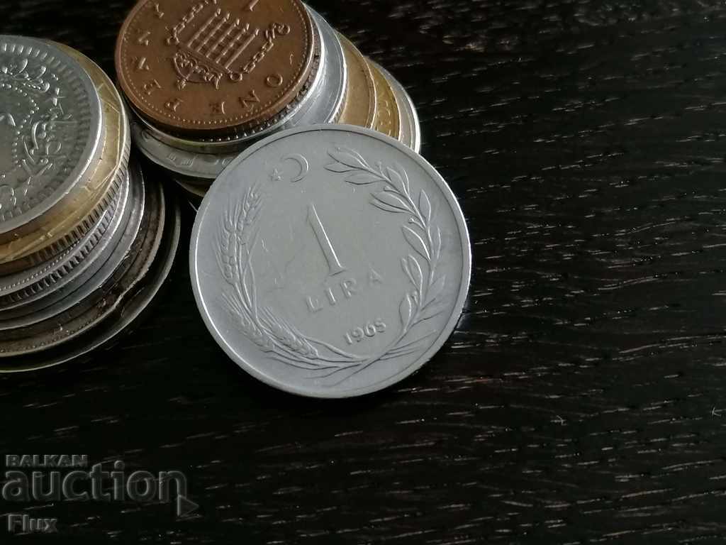 Moneda - Turcia - 1 lira 1965