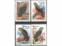 Чисти марки Фауна Птици Папагали 1980 от Бразилия