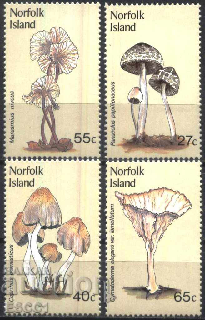 Καθαρές μάρκες Flora Mushrooms 1983 από το Norfolk