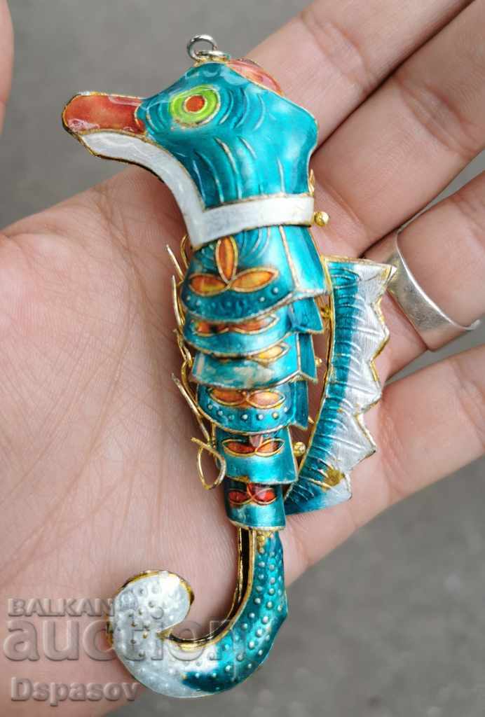 Pendant With Enamel Dragonfly
