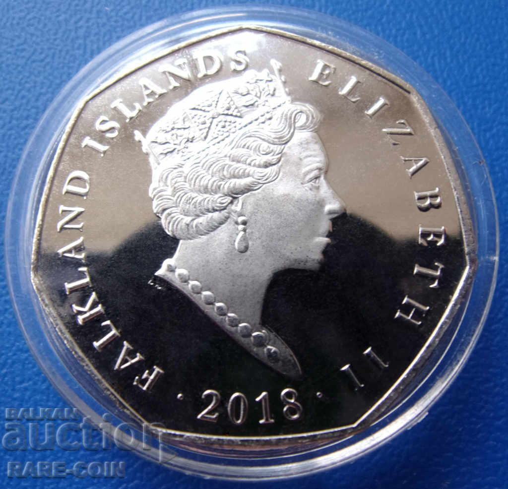 RS (21) Falkland 50 Penny 2018 PROOF UNC with price € 15.34 | 30.00 BGN