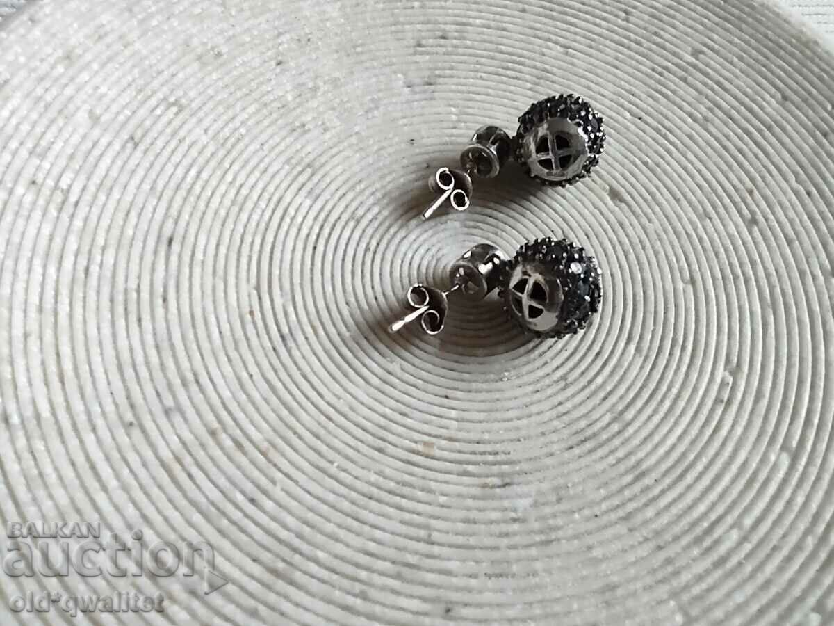 Earrings - solemn, official, silver, stamp - 5 Earrings - solemn, official, silver, stamp - 5