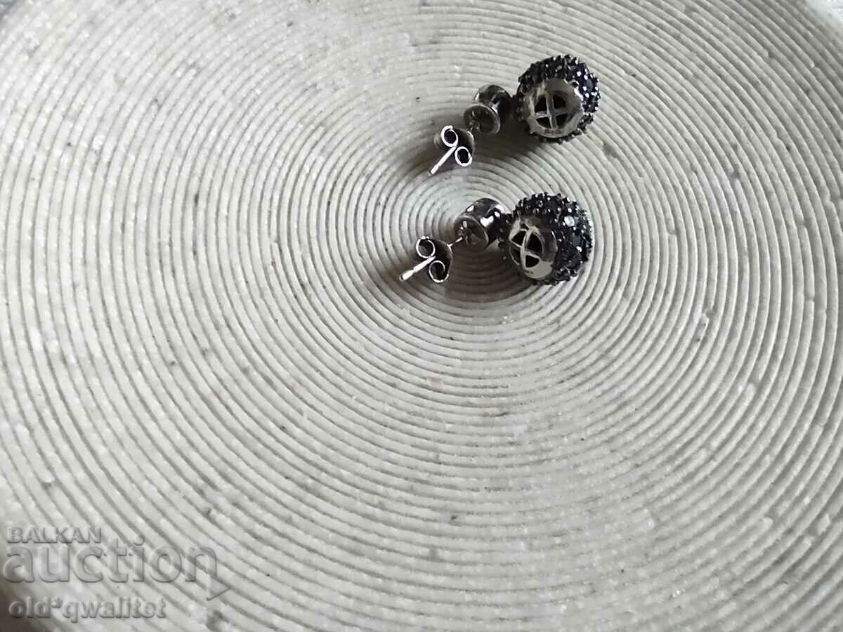 Earrings - solemn, official, silver, stamp - 6 Earrings - solemn, official, silver, stamp - 6