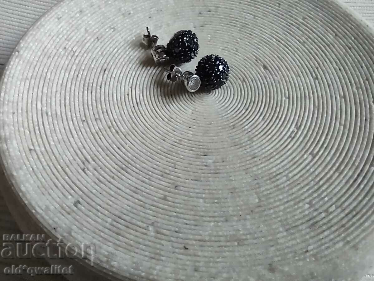 Earrings - solemn, official, silver, stamp Earrings - solemn, official, silver, stamp