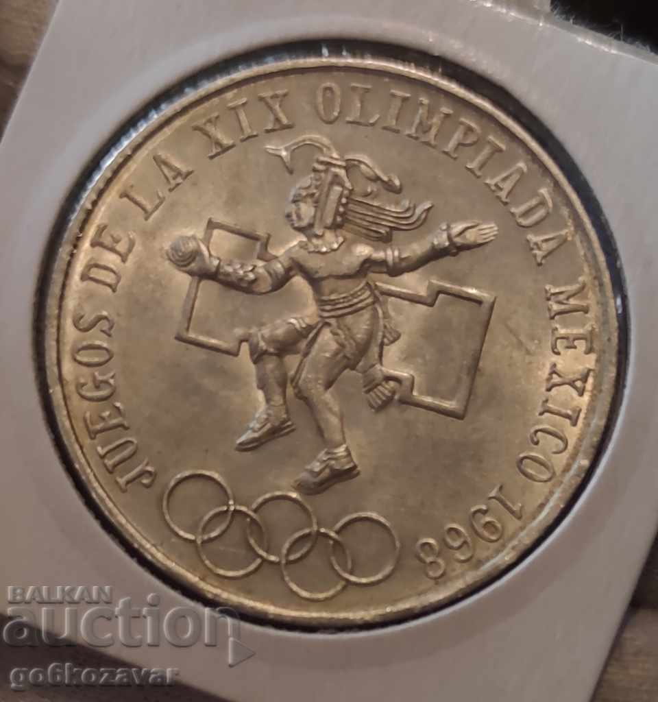 Mexico 25 Pesos 1968 Silver.UNC - 6 Mexico 25 Pesos 1968 Silver.UNC - 6