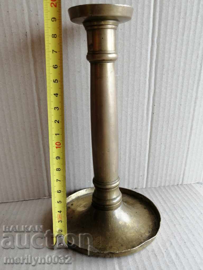 Παλιά ορείχαλκο κηροπήγιο κερί λαμπτήρα - 19ος αιώνας - 5 Παλιά ορείχαλκο κηροπήγιο κερί λαμπτήρα - 19ος αιώνας - 5