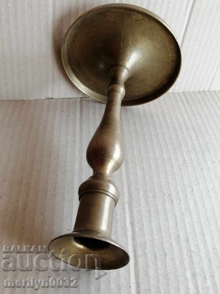 Old brass candlestick, candle, lamp - 19th century - 5 Old brass candlestick, candle, lamp - 19th century - 5