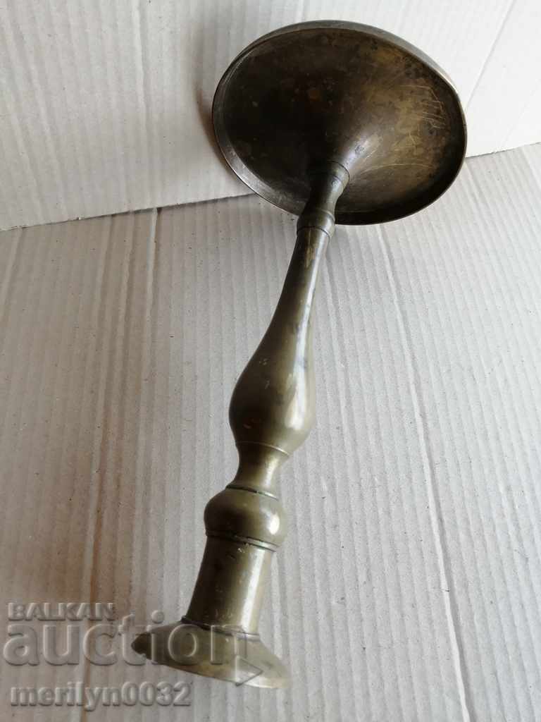 Old brass candlestick, candle, lamp - 19th century with price 59.00 BGN | € 30.17 Old brass candlestick, candle, lamp - 19th century with price 59.00 BGN | € 30.17