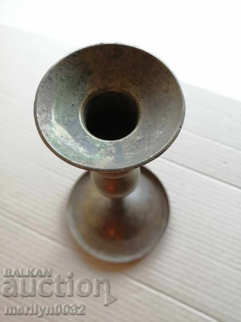 Old brass candlestick, candle, lamp - 19th century - 5 Old brass candlestick, candle, lamp - 19th century - 5