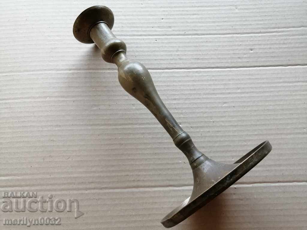 Old brass candlestick, candle, lamp - 19th century - 6 Old brass candlestick, candle, lamp - 19th century - 6