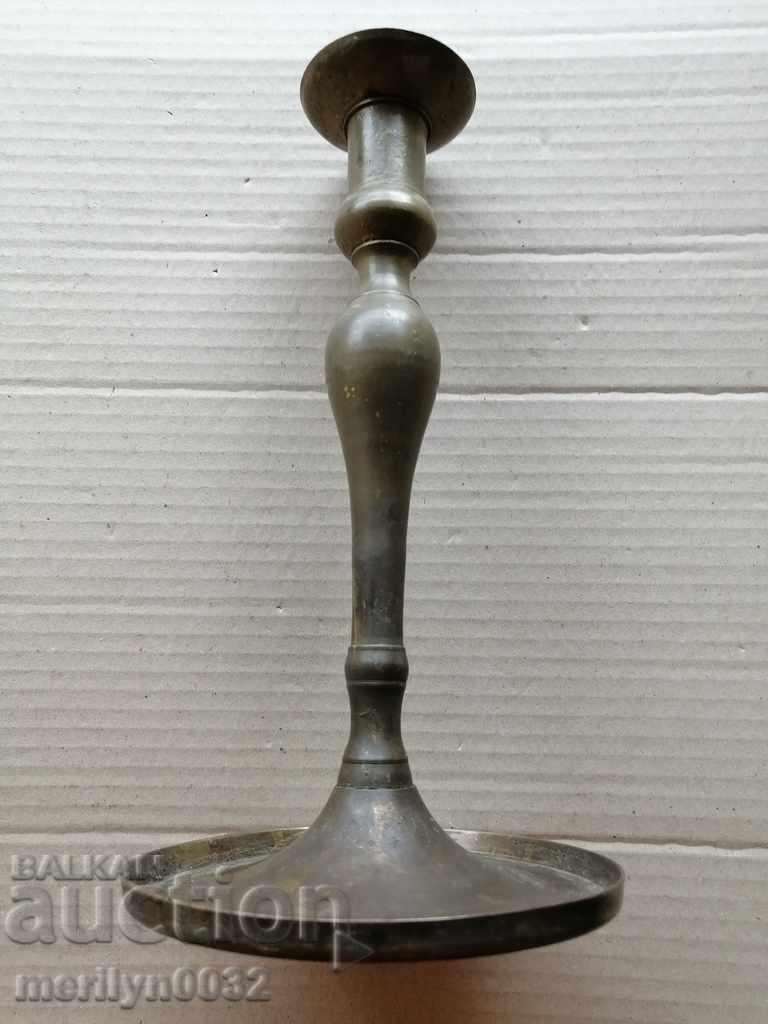 Old brass candlestick, candle, lamp - 19th century - 7 Old brass candlestick, candle, lamp - 19th century - 7