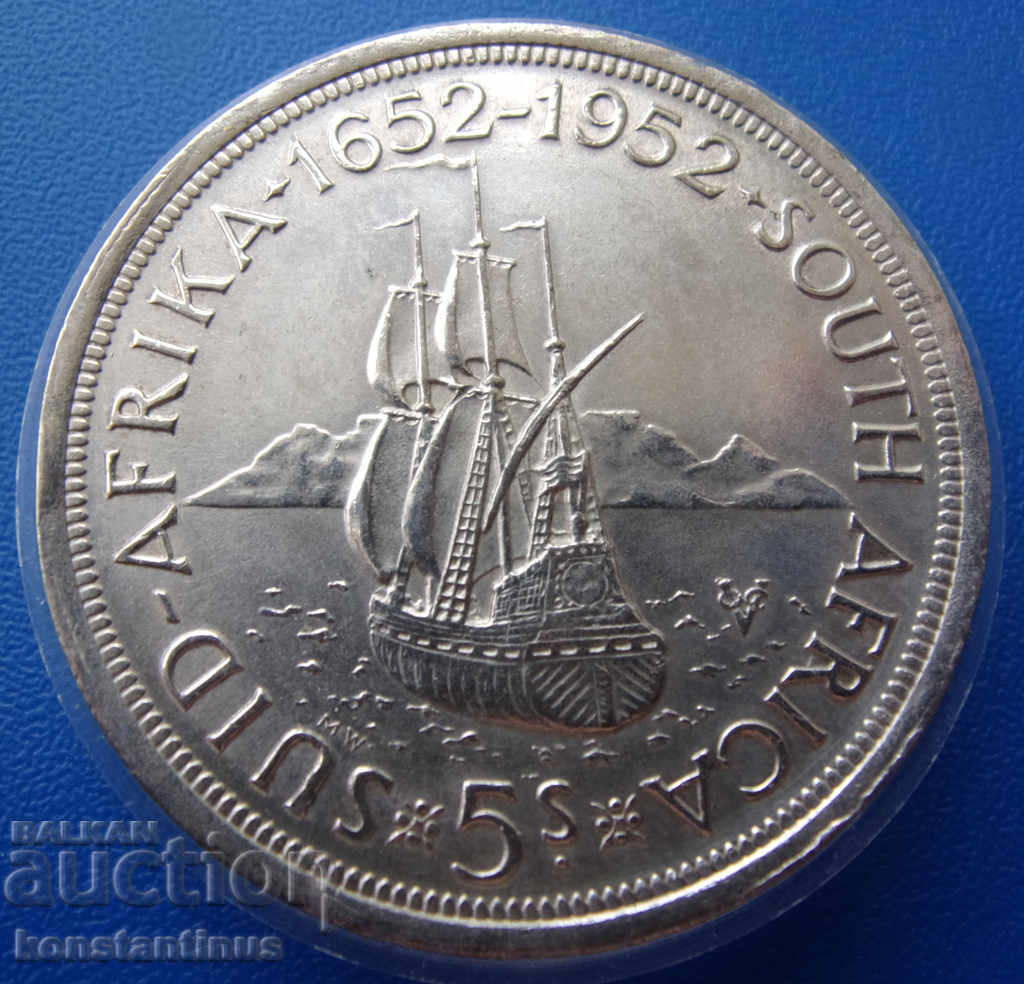 British South Africa 5 Shilling 1952 Rare