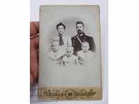 Bulgarian princely photograph of a military medic with his family