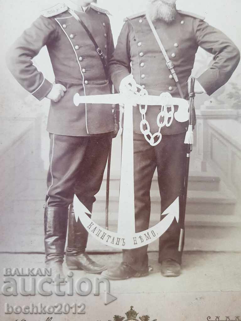 Rare early Bulgarian military photograph with officers with price 65.00 BGN | € 33.23 Rare early Bulgarian military photograph with officers with price 65.00 BGN | € 33.23