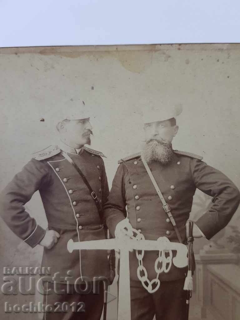 Auction Rare early Bulgarian military photograph with officers Auction Rare early Bulgarian military photograph with officers