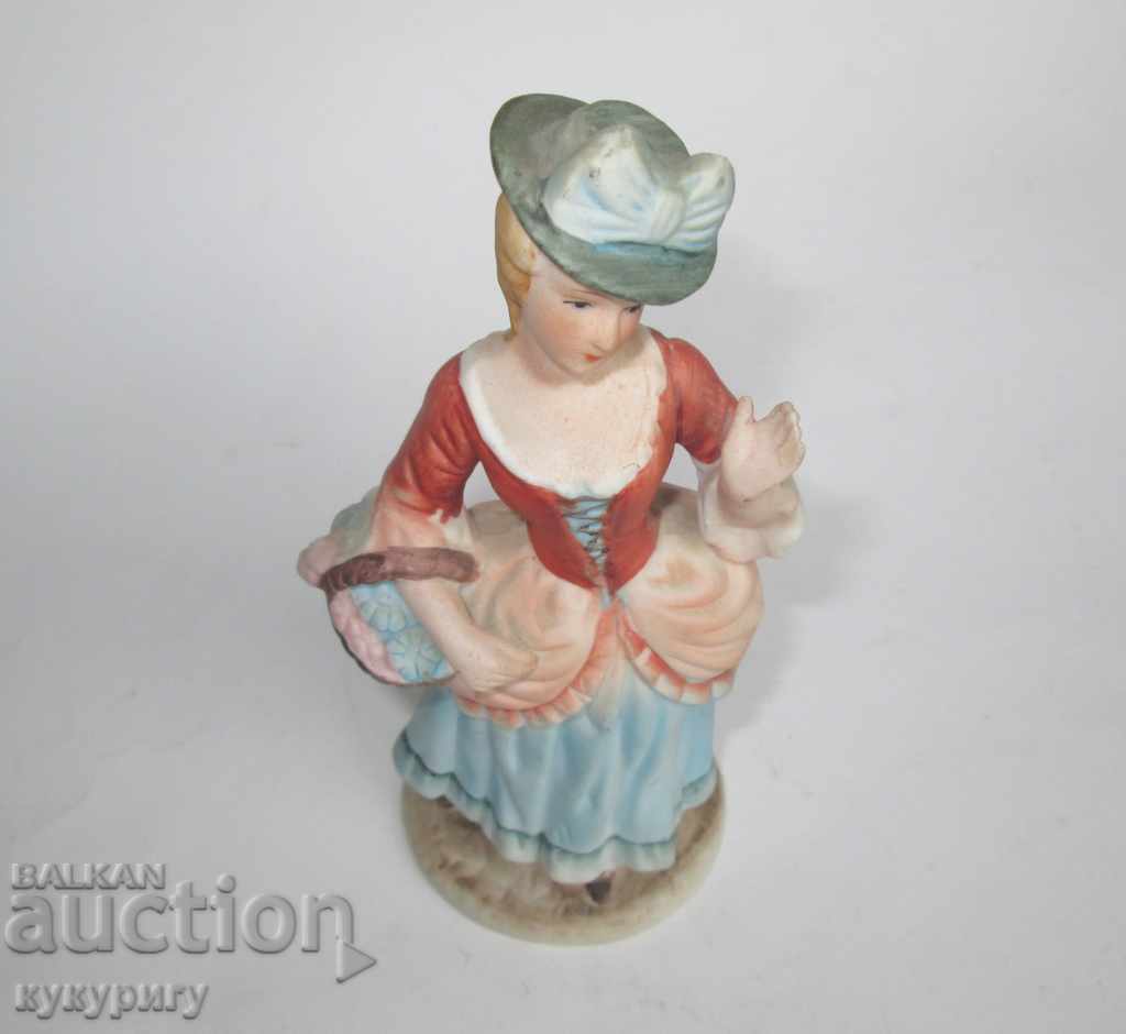 Painted porcelain statuette figure of the Baroque Lady - 5 Painted porcelain statuette figure of the Baroque Lady - 5