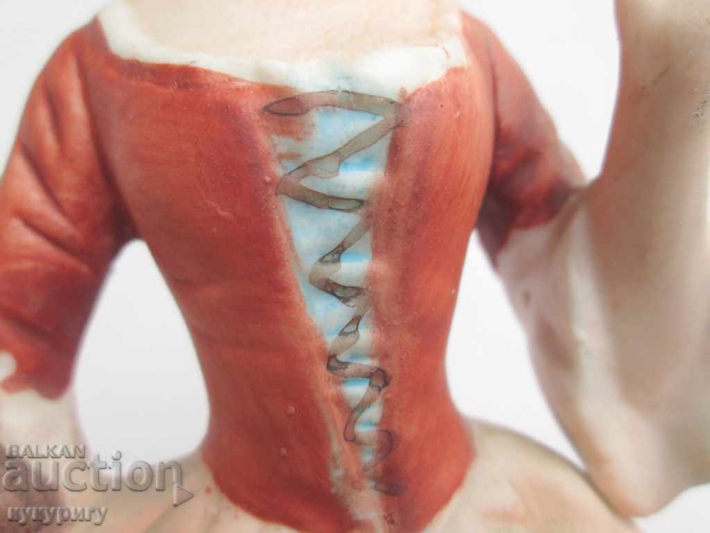 Painted porcelain statuette figure of the Baroque Lady - 6 Painted porcelain statuette figure of the Baroque Lady - 6