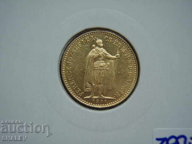 10 Korona 1911 Ungaria - AU (aur) - 7