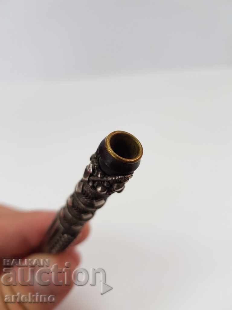 Delivery of Rare Ottoman Turkish Silver Amber Cigarette 19th Century