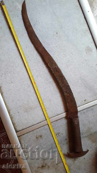 a huge old forged knife scythe with price 180.00 BGN | € 92.03