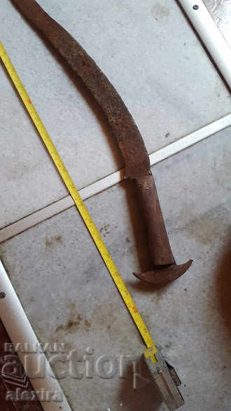 Auction  a huge old forged knife scythe