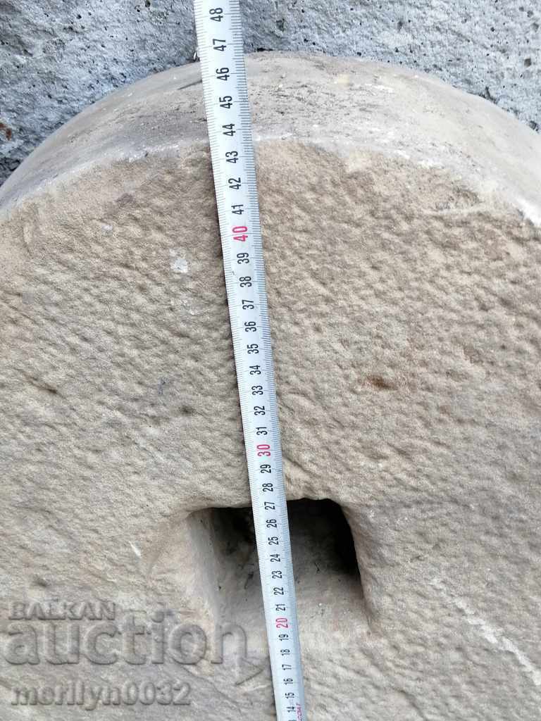 Delivery of Antique stone grinder disk of stone for interior