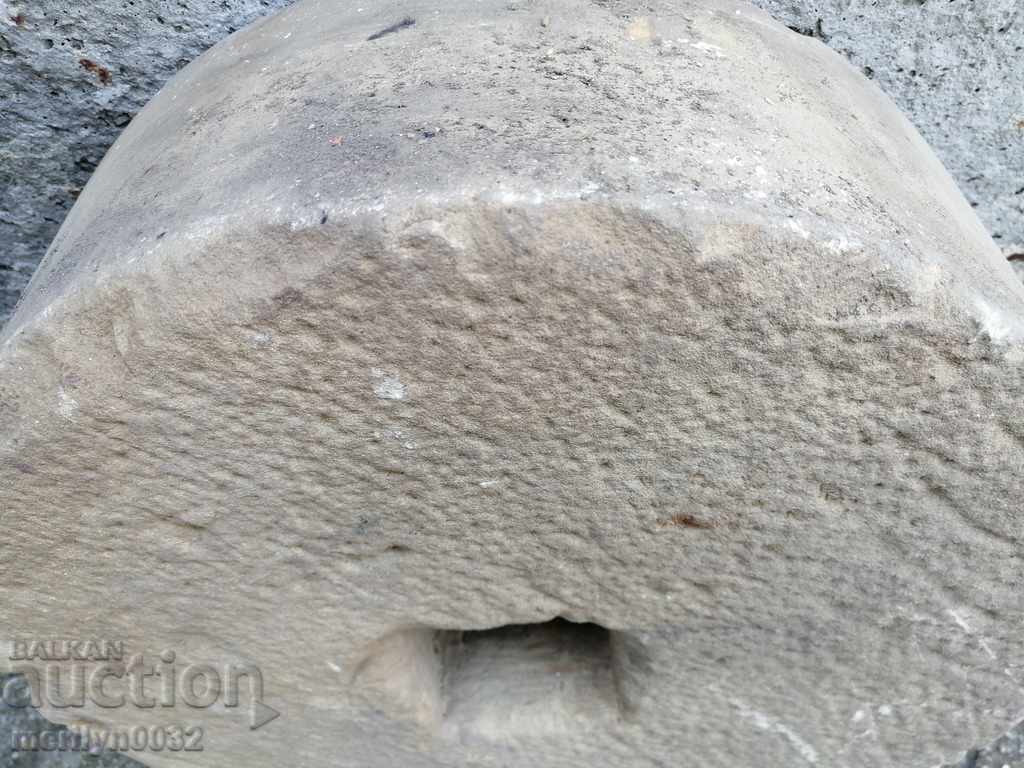 Antique stone grinder disk of stone for interior - 5