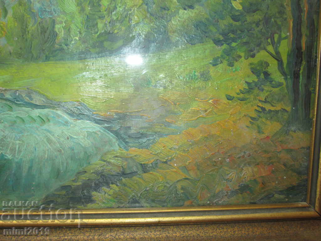 Auction Old painting - oil, cardboard Auction Old painting - oil, cardboard