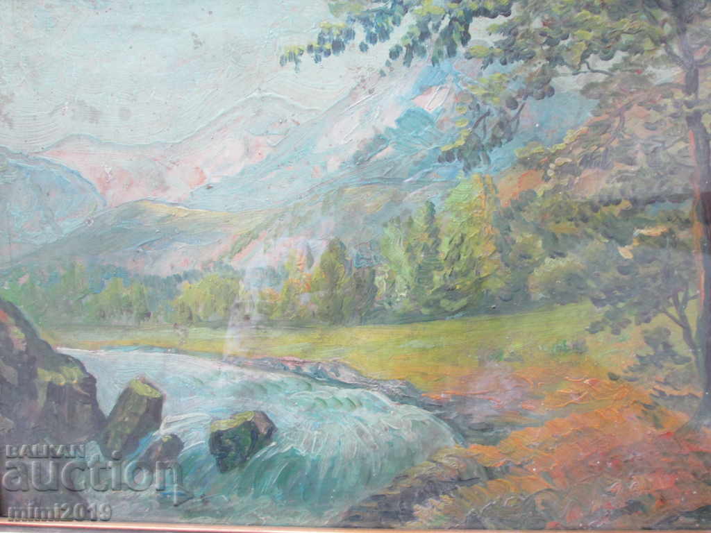 Delivery of Old painting - oil, cardboard Delivery of Old painting - oil, cardboard