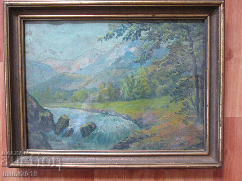 Old painting - oil, cardboard - 7 Old painting - oil, cardboard - 7