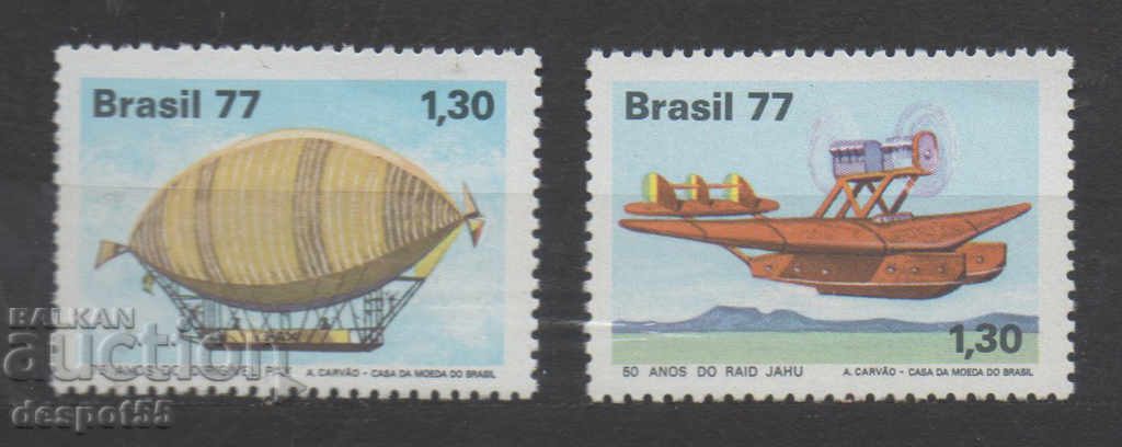 1977. Brazil. Aviation anniversaries.