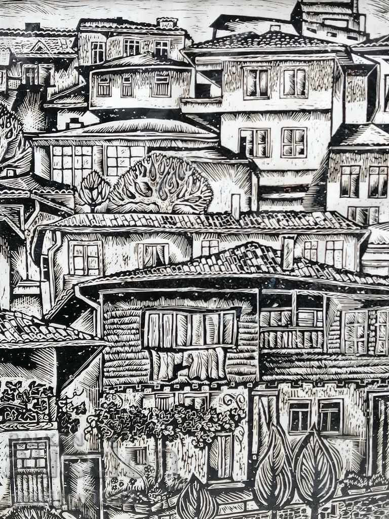 Framed painting Veliko Tarnovo lithograph with price 127.00 BGN | € 64.93 Framed painting Veliko Tarnovo lithograph with price 127.00 BGN | € 64.93