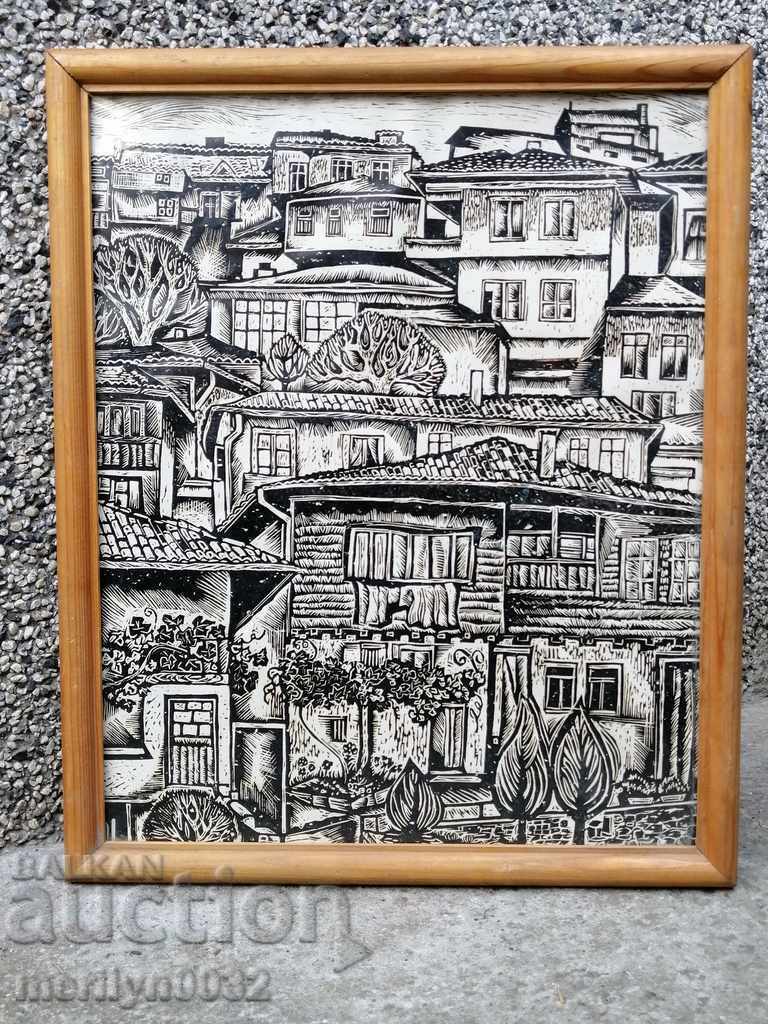Framed painting Veliko Tarnovo lithograph - 7 Framed painting Veliko Tarnovo lithograph - 7
