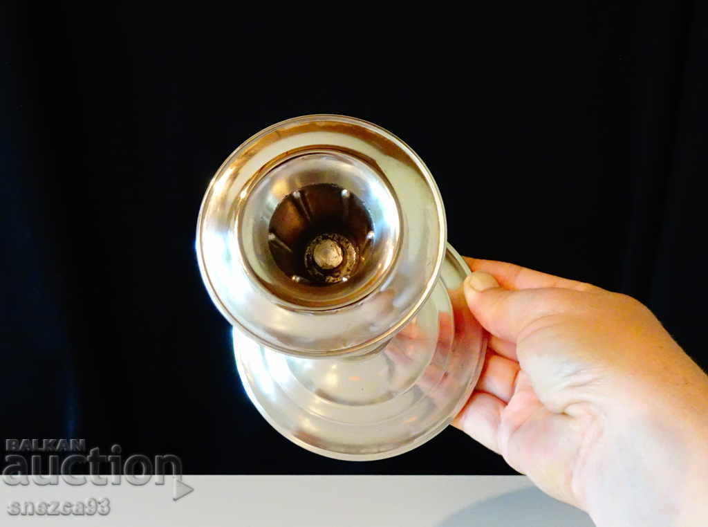 German silver-plated candlestick 20 cm. with price 18.00 BGN | € 9.20 German silver-plated candlestick 20 cm. with price 18.00 BGN | € 9.20