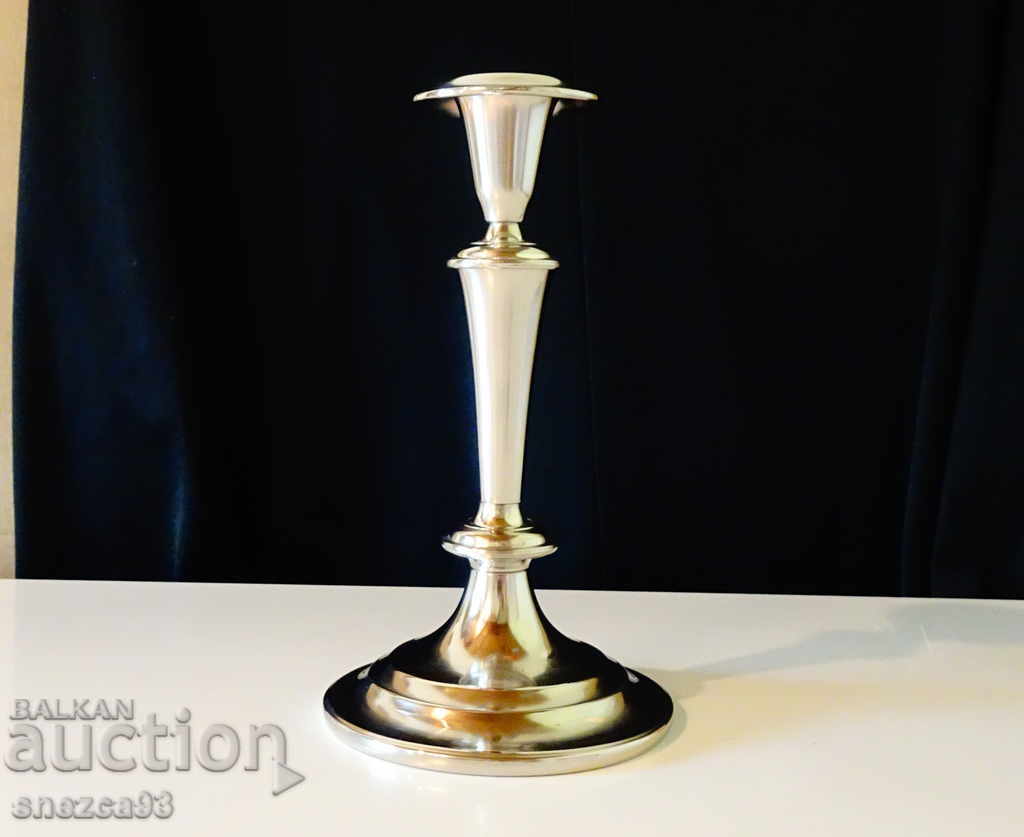 German silver-plated candlestick 20 cm.