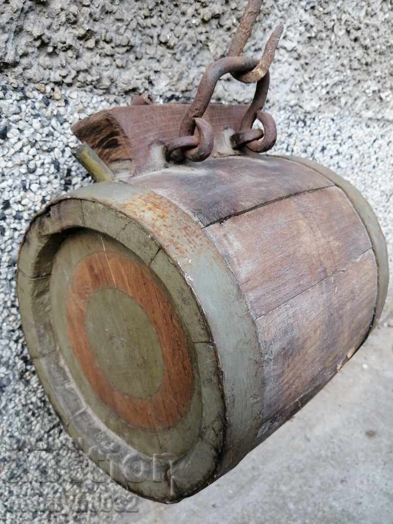 Old bucket, vase, barrel, wooden, pavour with price 69.00 BGN | € 35.28