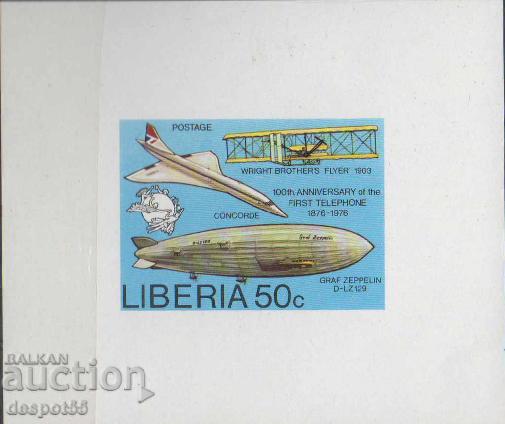 1976. Liberia. Aniversări diferite. Bloc.