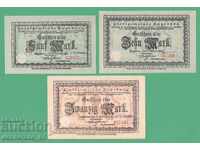 (¯`'•.¸ΓΕΡΜΑΝΙΑ (Άουγκσμπουργκ) 5+10+20 μάρκα 1918 aUNC¸.•'´¯)