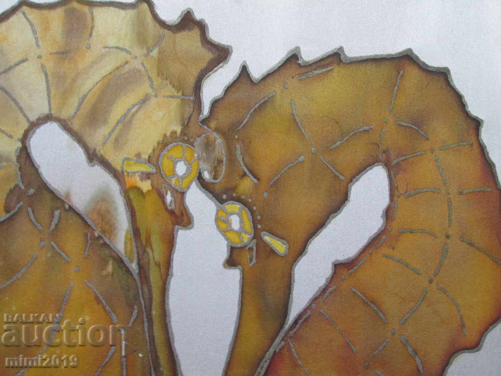 Picture on silk, seahorse with price 25.00 BGN | € 12.78 Picture on silk, seahorse with price 25.00 BGN | € 12.78