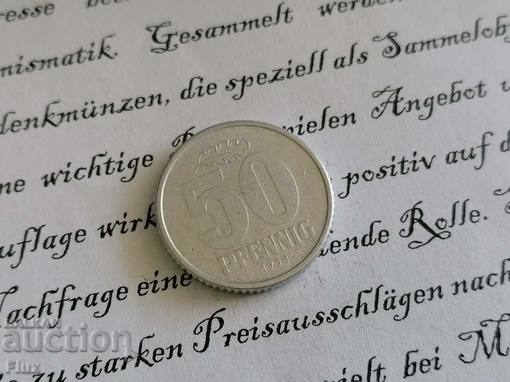Moneda - Germania - 50 pfennigs 1958; seria A