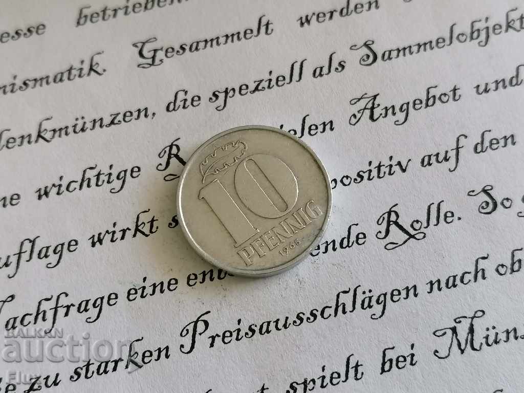 Монета - Германия - 10 пфенига | 1968г.; серия А