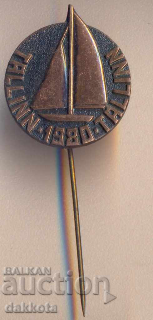 Значка СССР Естония Талин Олимпиада 1980 г. регата, тежка