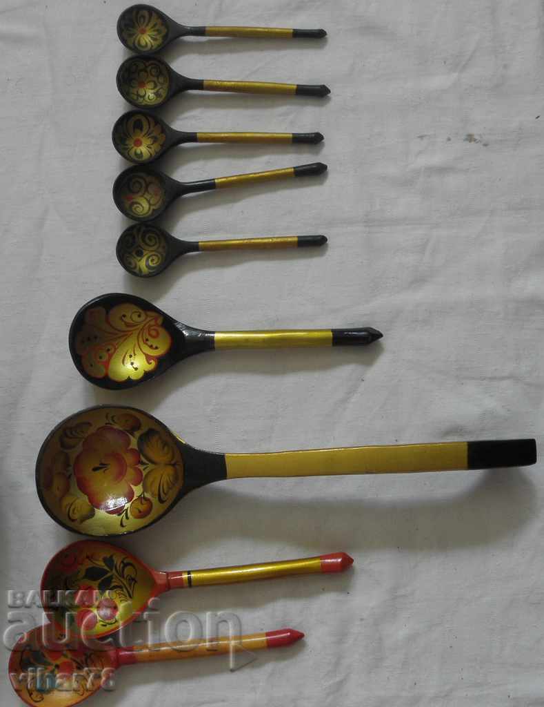 Delivery of lot bowl with wooden spoons Delivery of lot bowl with wooden spoons