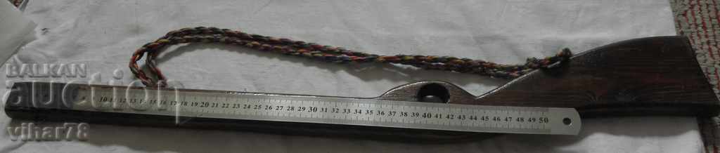 Auction old children's wooden rifle Auction old children's wooden rifle
