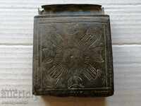 Slingshot otoman din bronz, petard, cutie de praf de pușcă