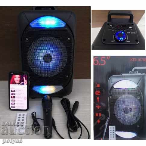 Delivery of KARAOKE SPEAKER KTS-1078B +1 MICROPHONE, BLUETOOTH, FM RADIO Delivery of KARAOKE SPEAKER KTS-1078B +1 MICROPHONE, BLUETOOTH, FM RADIO