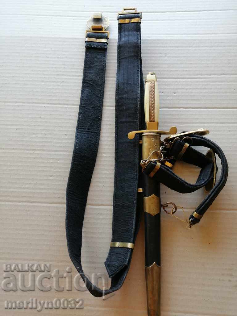 Naval officer cortic belt carriers dagger knife Navy NRB - 5 Naval officer cortic belt carriers dagger knife Navy NRB - 5